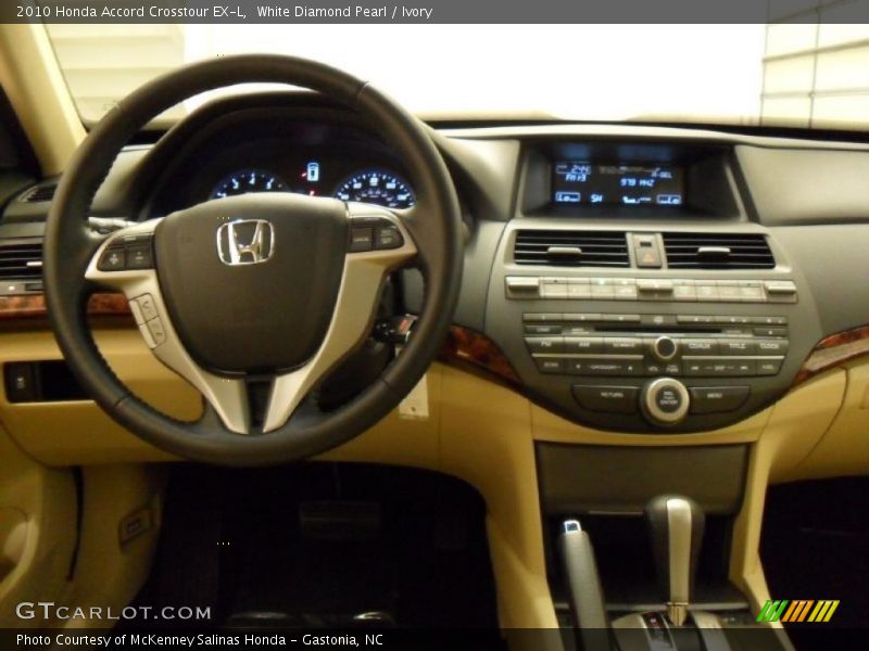 White Diamond Pearl / Ivory 2010 Honda Accord Crosstour EX-L