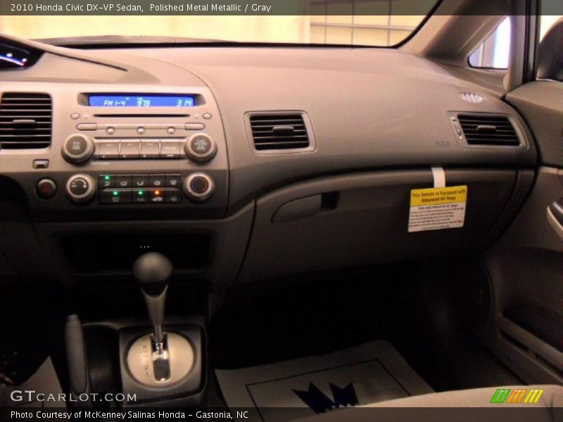 Polished Metal Metallic / Gray 2010 Honda Civic DX-VP Sedan