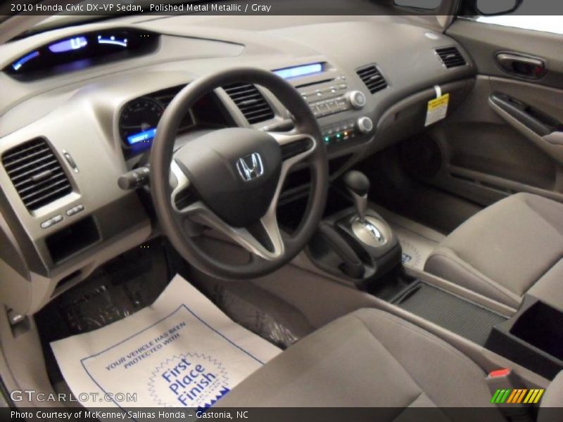 Polished Metal Metallic / Gray 2010 Honda Civic DX-VP Sedan