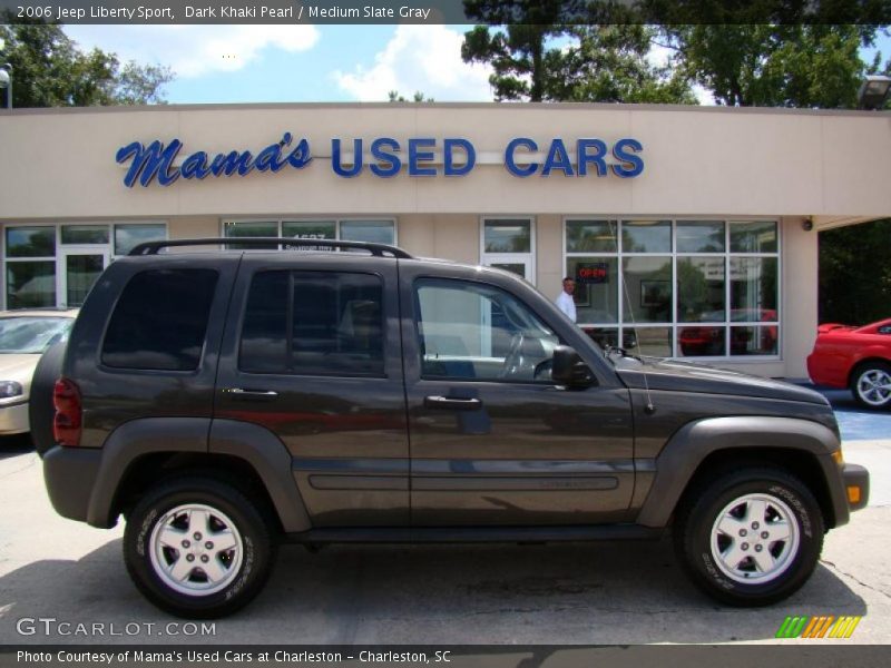 Dark Khaki Pearl / Medium Slate Gray 2006 Jeep Liberty Sport