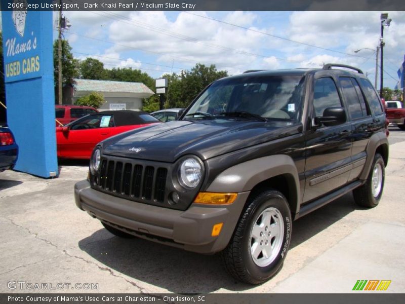 Dark Khaki Pearl / Medium Slate Gray 2006 Jeep Liberty Sport