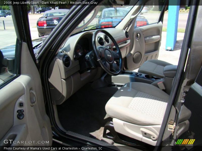 Dark Khaki Pearl / Medium Slate Gray 2006 Jeep Liberty Sport