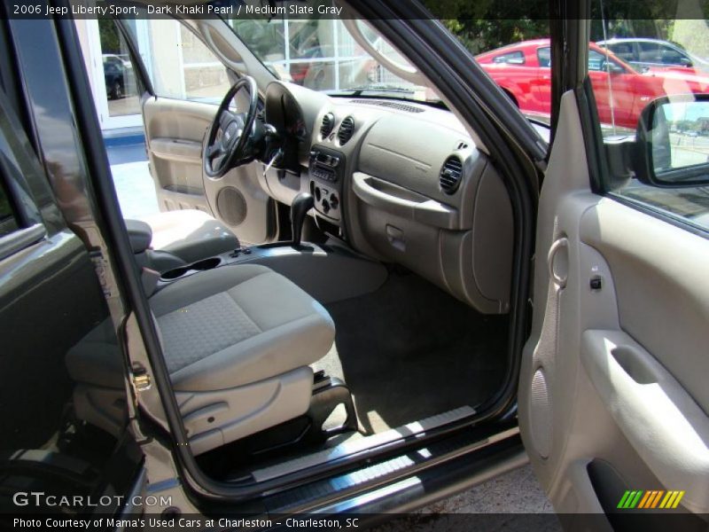 Dark Khaki Pearl / Medium Slate Gray 2006 Jeep Liberty Sport