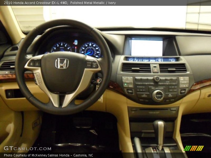 Polished Metal Metallic / Ivory 2010 Honda Accord Crosstour EX-L 4WD