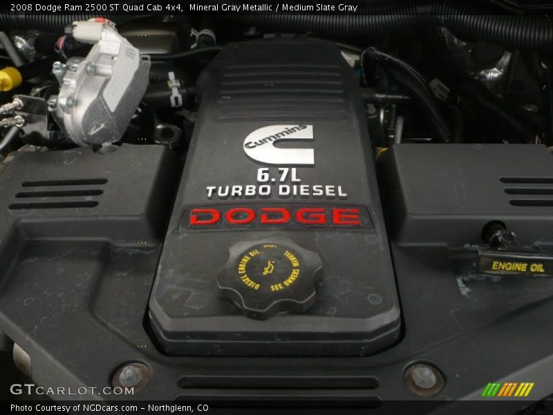 Mineral Gray Metallic / Medium Slate Gray 2008 Dodge Ram 2500 ST Quad Cab 4x4