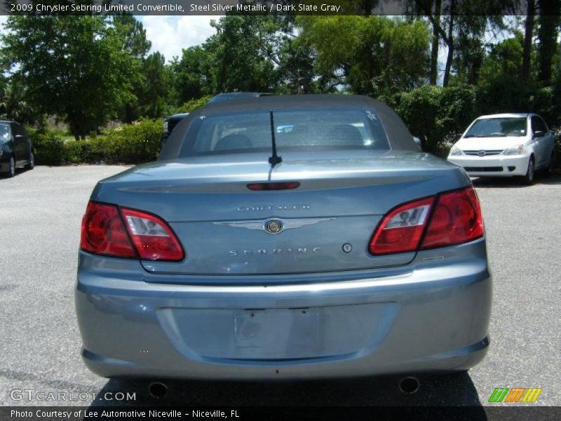 Steel Silver Metallic / Dark Slate Gray 2009 Chrysler Sebring Limited Convertible