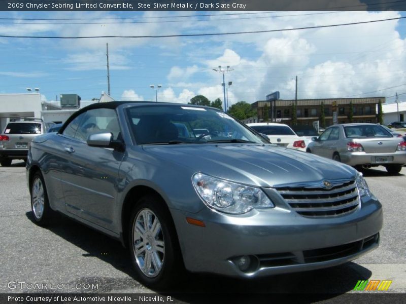 Steel Silver Metallic / Dark Slate Gray 2009 Chrysler Sebring Limited Convertible