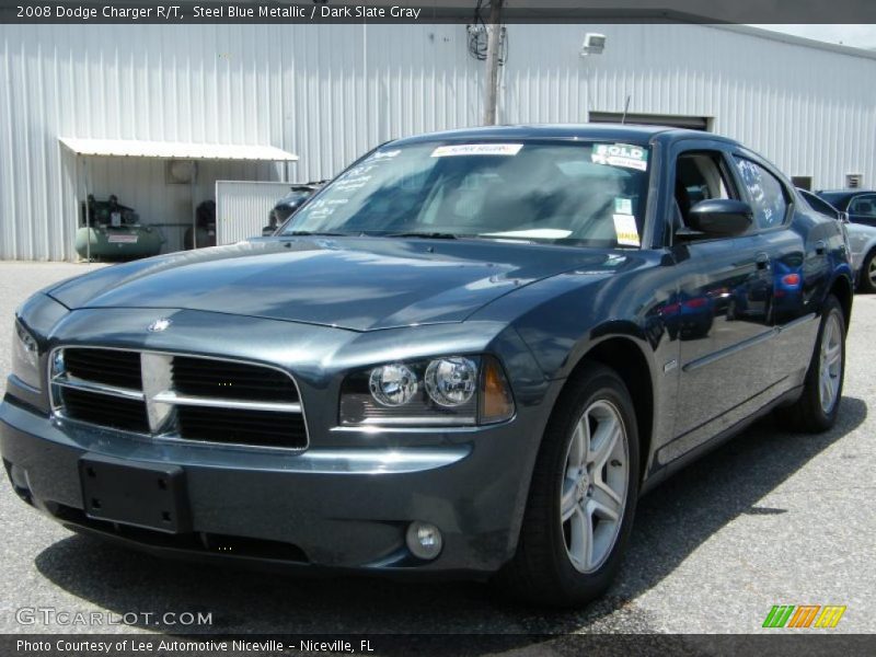 Steel Blue Metallic / Dark Slate Gray 2008 Dodge Charger R/T