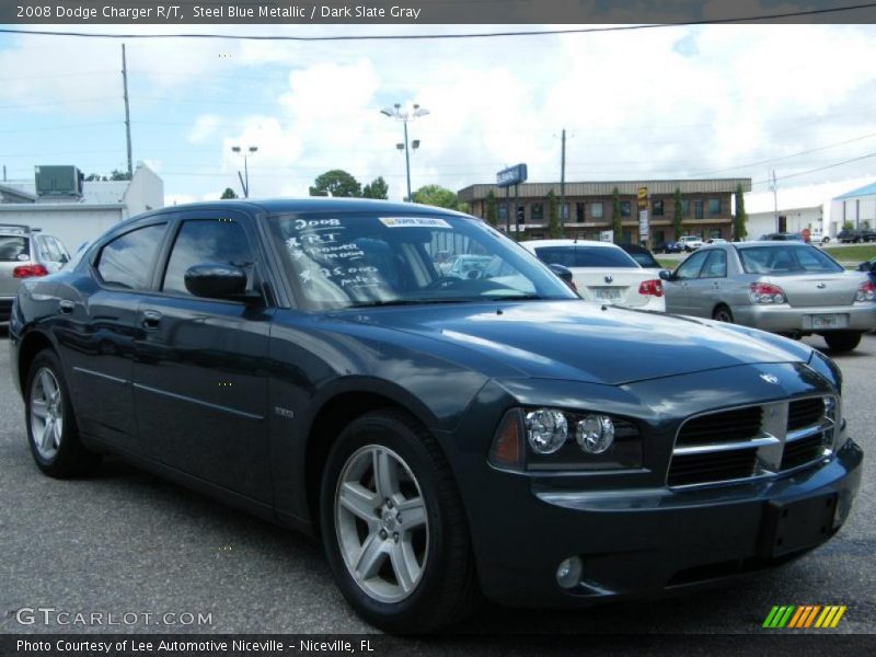 Steel Blue Metallic / Dark Slate Gray 2008 Dodge Charger R/T