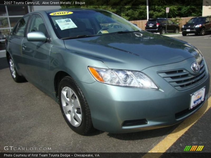 Aloe Green Metallic / Bisque 2007 Toyota Camry LE
