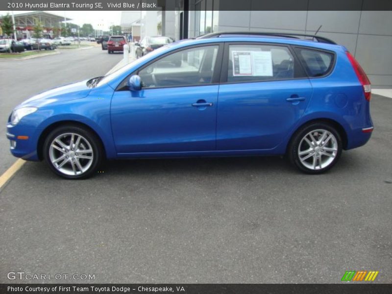 Vivid Blue / Black 2010 Hyundai Elantra Touring SE