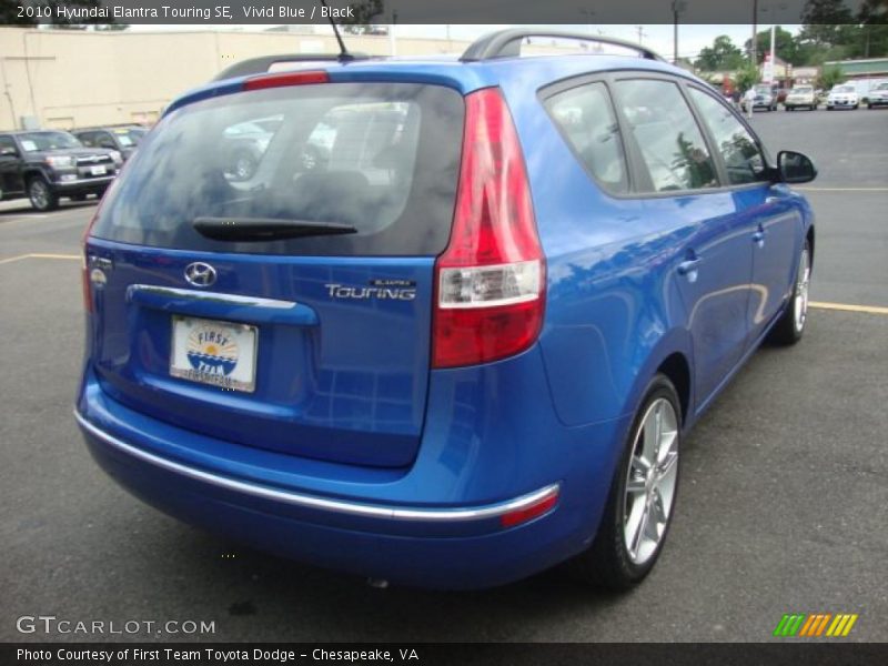 Vivid Blue / Black 2010 Hyundai Elantra Touring SE