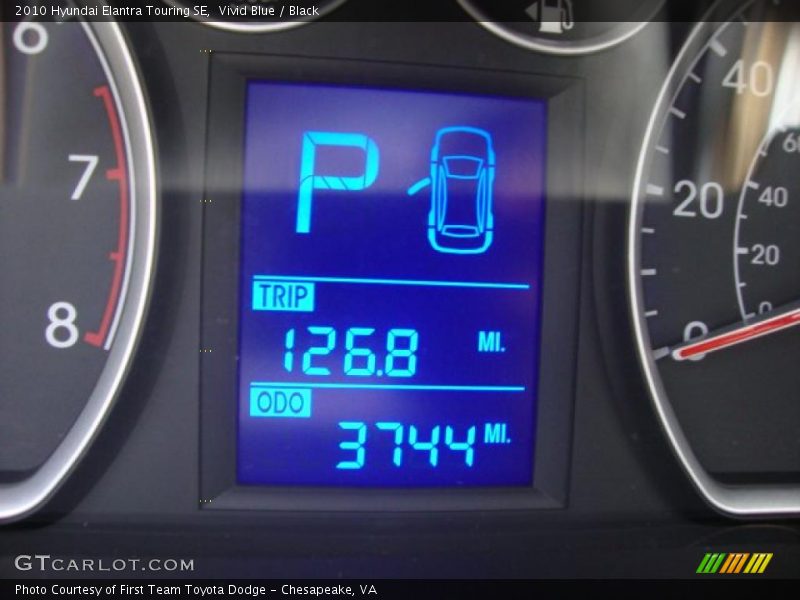 Vivid Blue / Black 2010 Hyundai Elantra Touring SE