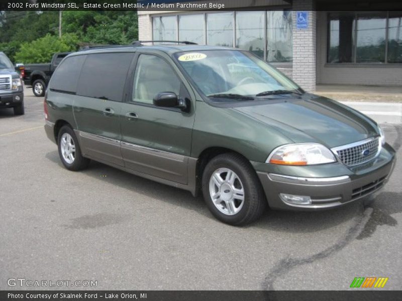 Estate Green Metallic / Medium Parchment Beige 2002 Ford Windstar SEL