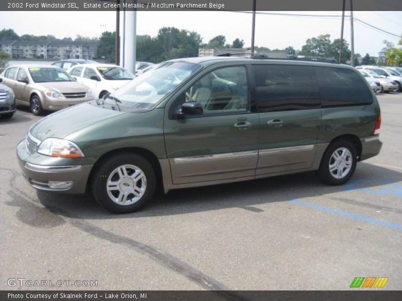Estate Green Metallic / Medium Parchment Beige 2002 Ford Windstar SEL