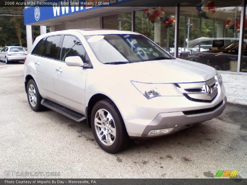 Billet Silver Metallic / Ebony 2008 Acura MDX Technology