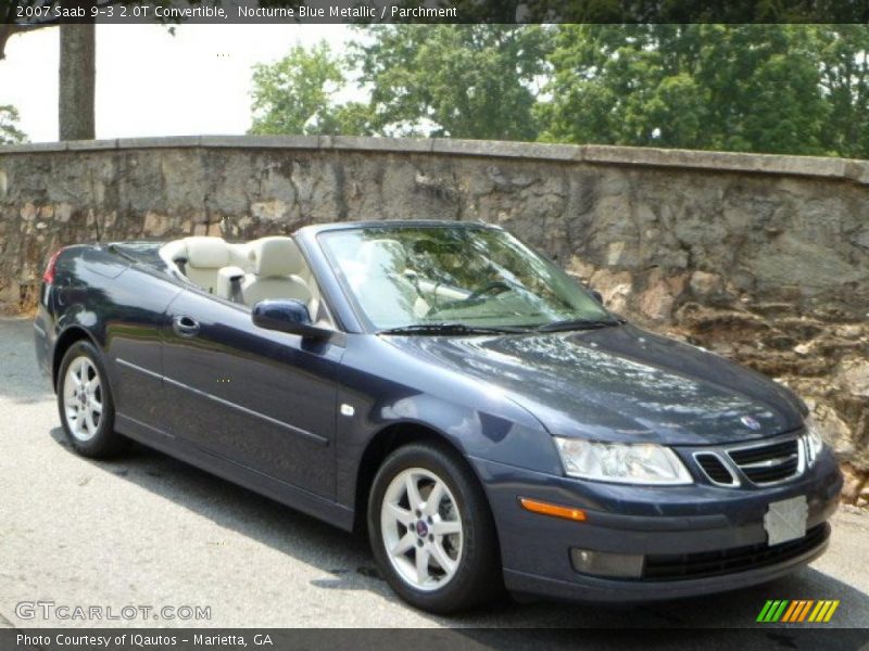 Nocturne Blue Metallic / Parchment 2007 Saab 9-3 2.0T Convertible