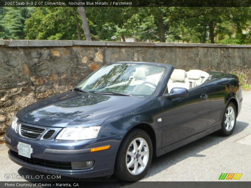 Nocturne Blue Metallic / Parchment 2007 Saab 9-3 2.0T Convertible