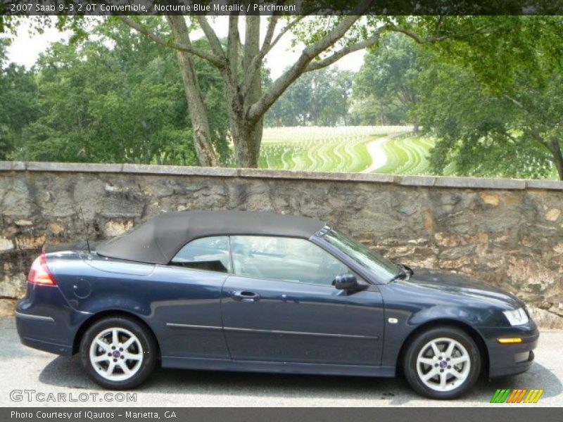 Nocturne Blue Metallic / Parchment 2007 Saab 9-3 2.0T Convertible