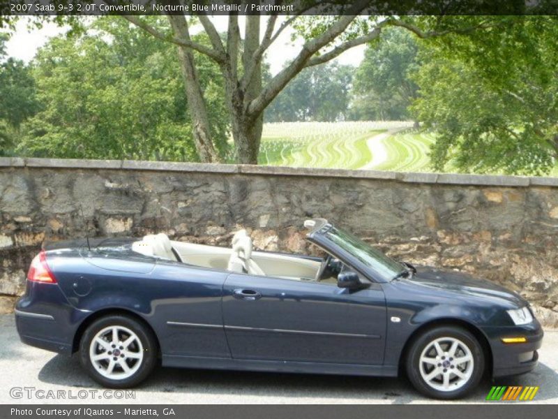 Nocturne Blue Metallic / Parchment 2007 Saab 9-3 2.0T Convertible
