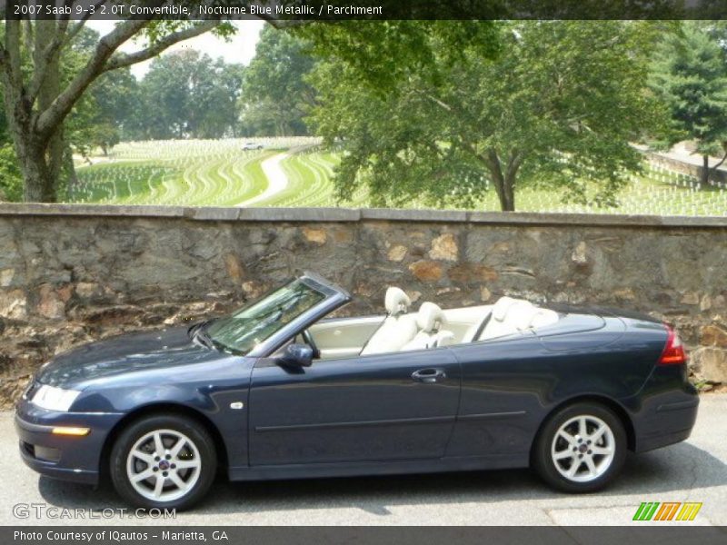 Nocturne Blue Metallic / Parchment 2007 Saab 9-3 2.0T Convertible