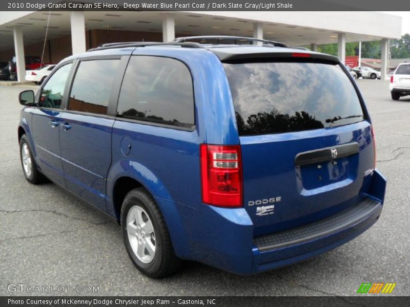 Deep Water Blue Pearl Coat / Dark Slate Gray/Light Shale 2010 Dodge Grand Caravan SE Hero