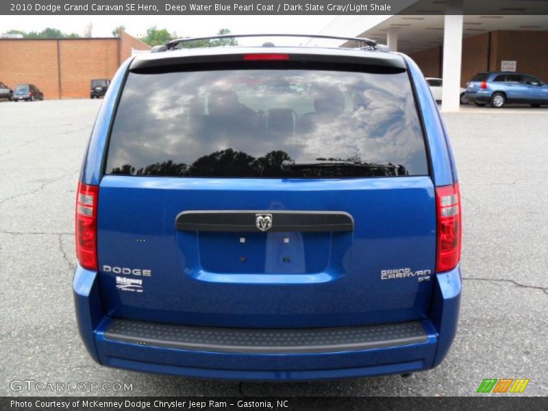 Deep Water Blue Pearl Coat / Dark Slate Gray/Light Shale 2010 Dodge Grand Caravan SE Hero