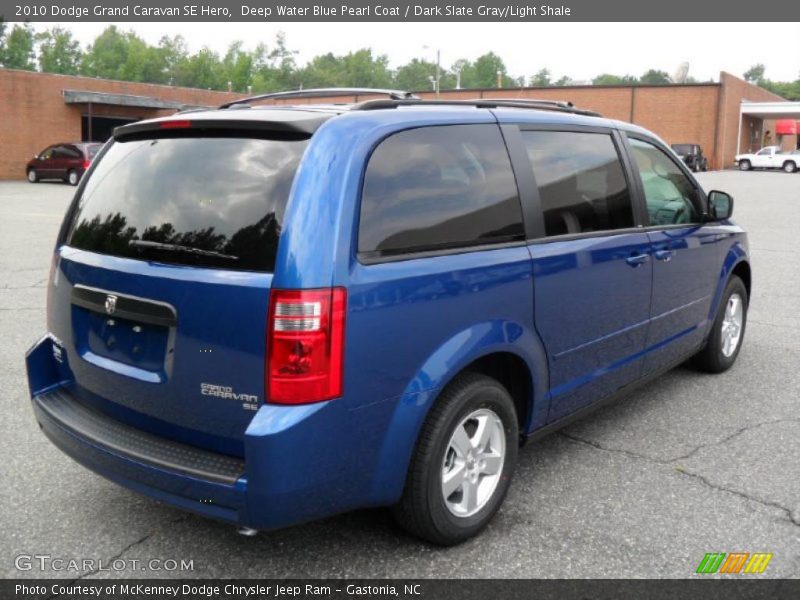 Deep Water Blue Pearl Coat / Dark Slate Gray/Light Shale 2010 Dodge Grand Caravan SE Hero