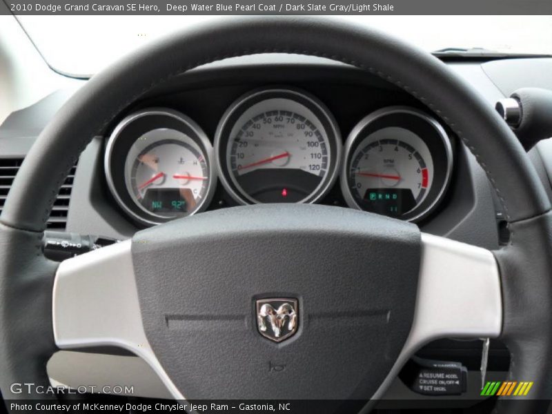 Deep Water Blue Pearl Coat / Dark Slate Gray/Light Shale 2010 Dodge Grand Caravan SE Hero