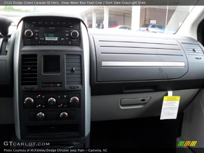 Deep Water Blue Pearl Coat / Dark Slate Gray/Light Shale 2010 Dodge Grand Caravan SE Hero