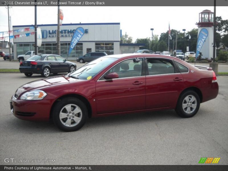 Red Jewel Tintcoat / Ebony Black 2008 Chevrolet Impala LT