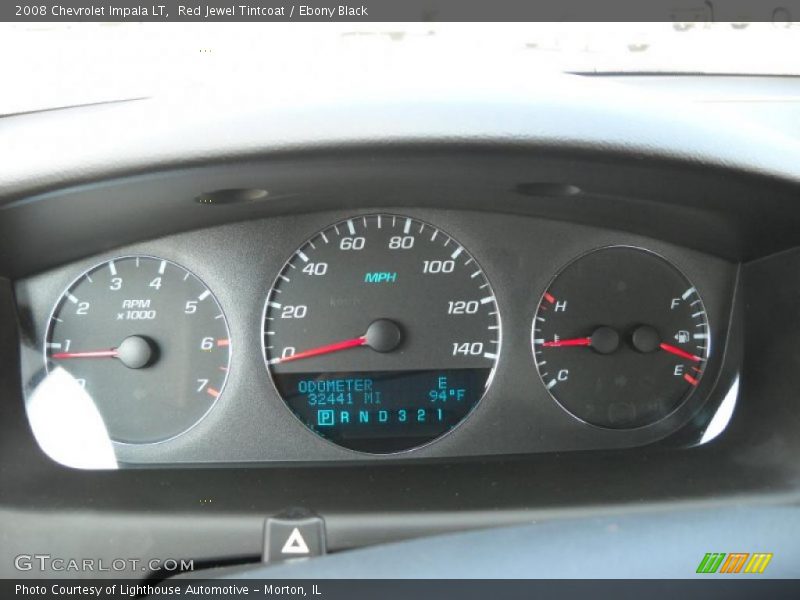 Red Jewel Tintcoat / Ebony Black 2008 Chevrolet Impala LT