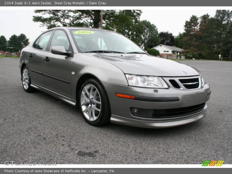 Steel Gray Metallic / Slate Gray 2004 Saab 9-3 Aero Sedan