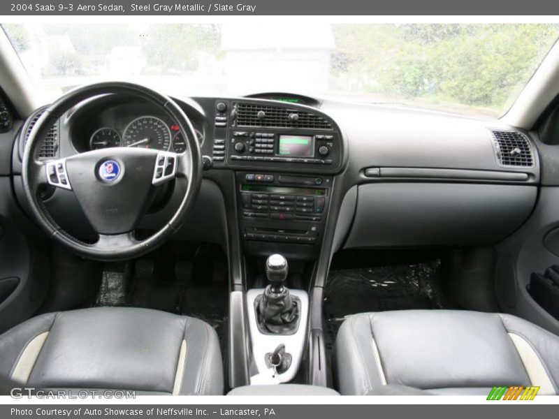 Steel Gray Metallic / Slate Gray 2004 Saab 9-3 Aero Sedan