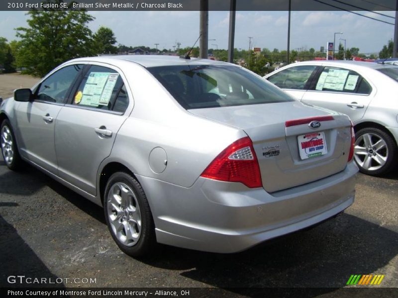 Brilliant Silver Metallic / Charcoal Black 2010 Ford Fusion SE