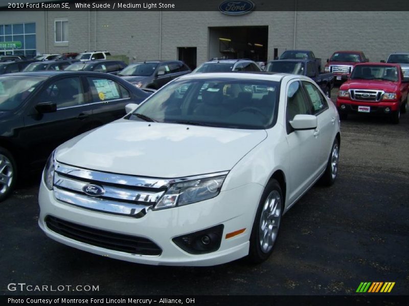 White Suede / Medium Light Stone 2010 Ford Fusion SE