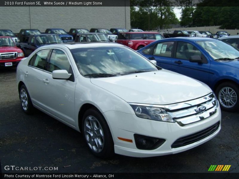 White Suede / Medium Light Stone 2010 Ford Fusion SE