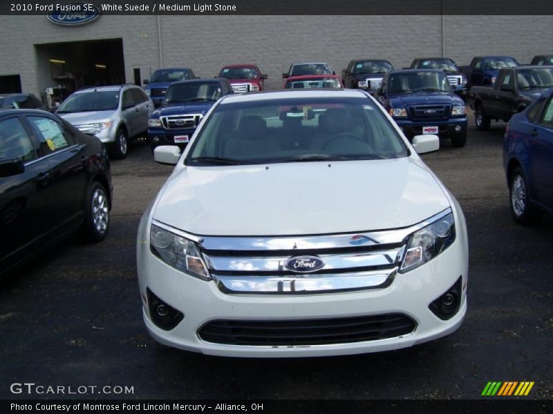White Suede / Medium Light Stone 2010 Ford Fusion SE