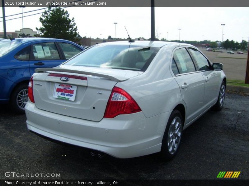 White Suede / Medium Light Stone 2010 Ford Fusion SE