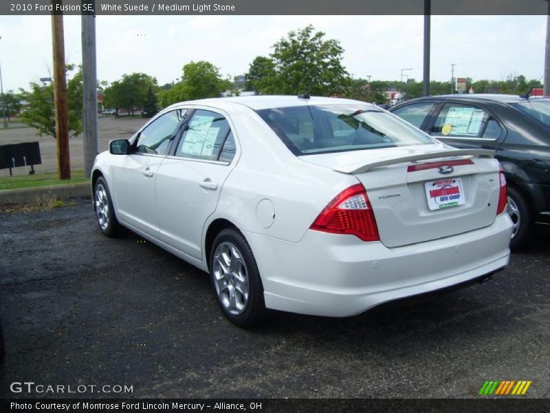 White Suede / Medium Light Stone 2010 Ford Fusion SE