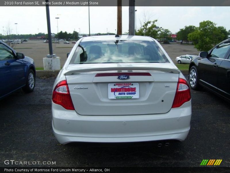 White Suede / Medium Light Stone 2010 Ford Fusion SE