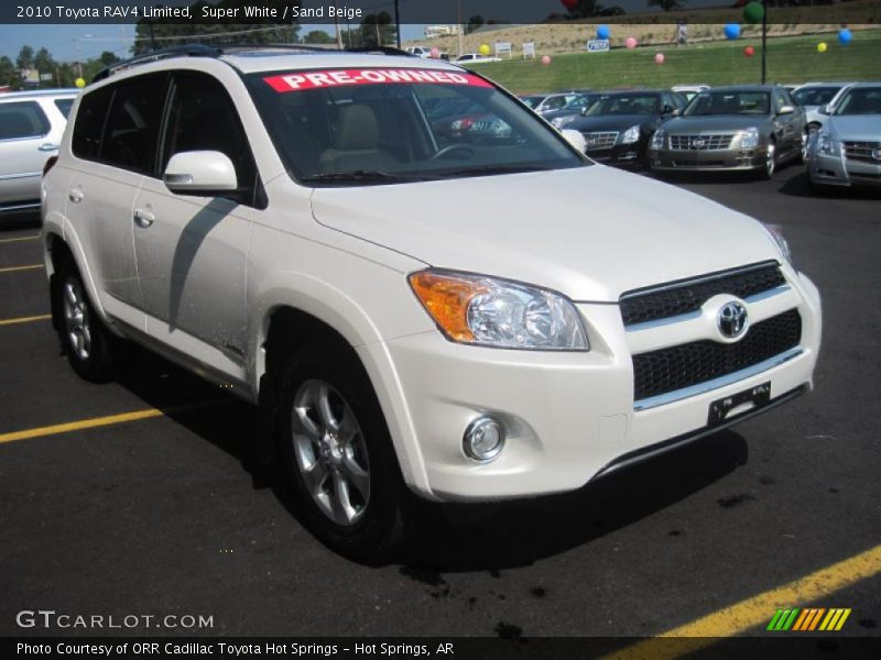 Super White / Sand Beige 2010 Toyota RAV4 Limited