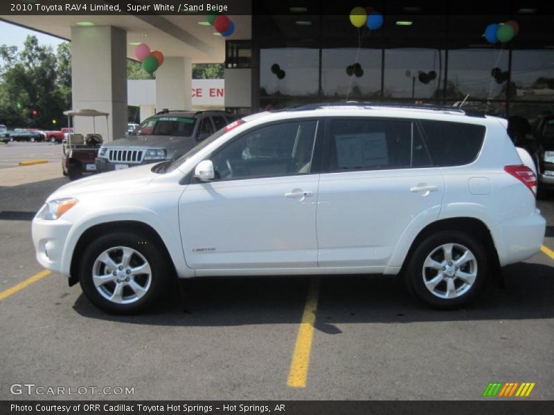 Super White / Sand Beige 2010 Toyota RAV4 Limited