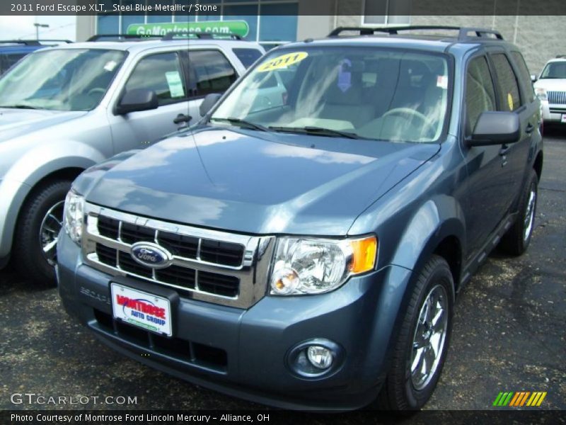 Steel Blue Metallic / Stone 2011 Ford Escape XLT