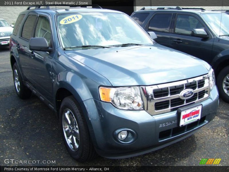 Steel Blue Metallic / Stone 2011 Ford Escape XLT
