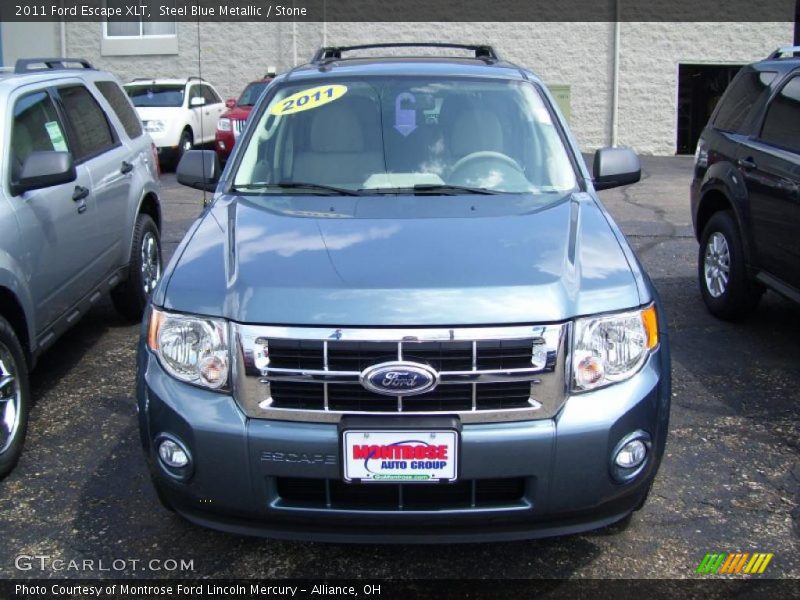 Steel Blue Metallic / Stone 2011 Ford Escape XLT