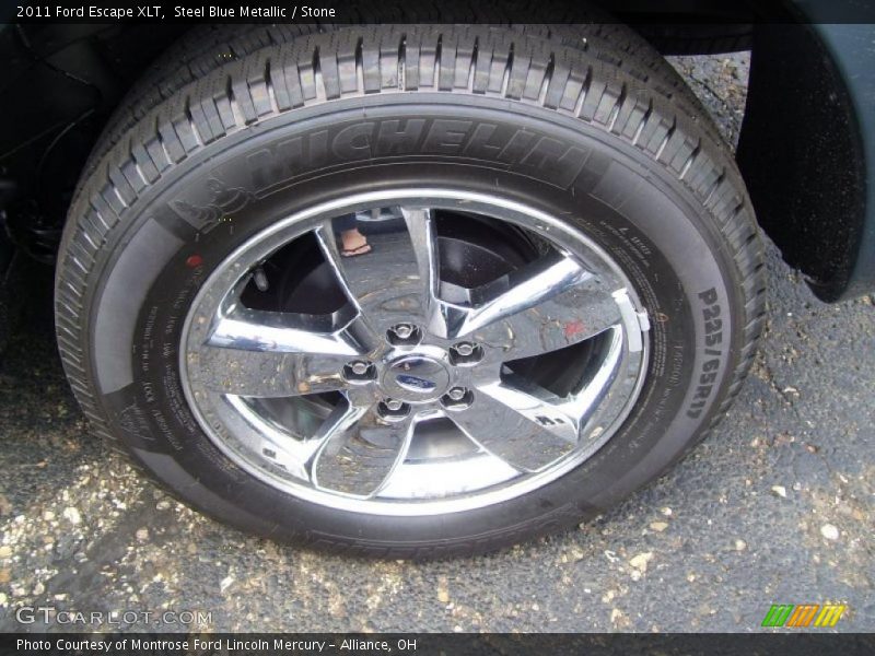 Steel Blue Metallic / Stone 2011 Ford Escape XLT