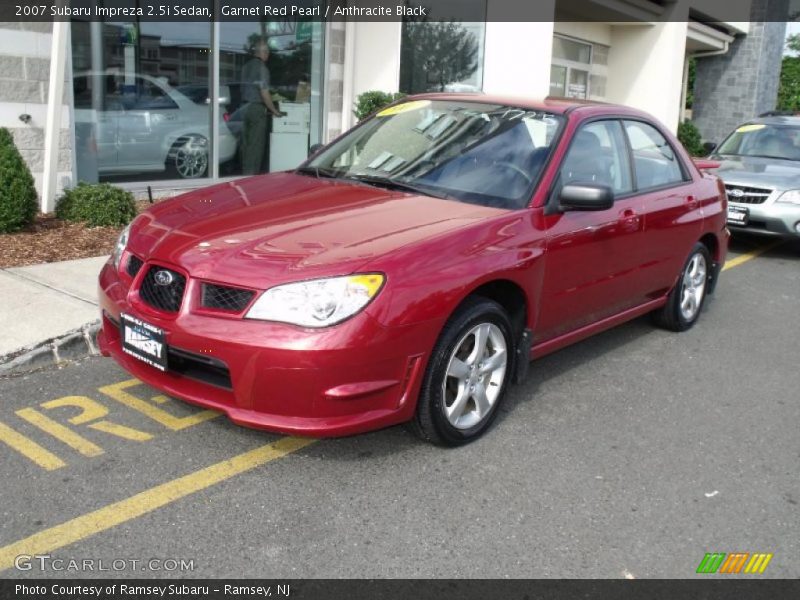 Garnet Red Pearl / Anthracite Black 2007 Subaru Impreza 2.5i Sedan