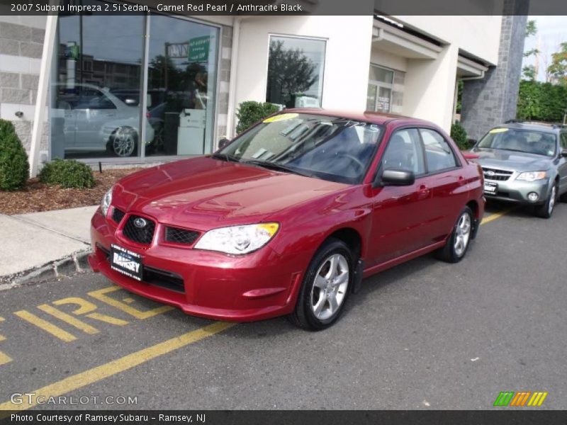 Garnet Red Pearl / Anthracite Black 2007 Subaru Impreza 2.5i Sedan