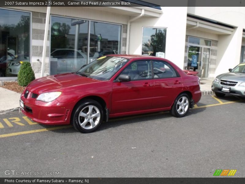 Garnet Red Pearl / Anthracite Black 2007 Subaru Impreza 2.5i Sedan